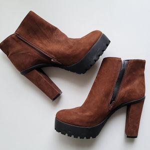 Schutz | Suede Platform High-top Ankle Boots